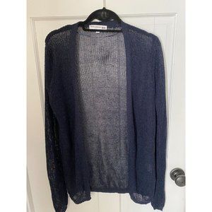 Ines De La Fressange Navy Blue Cardigan  Sz M